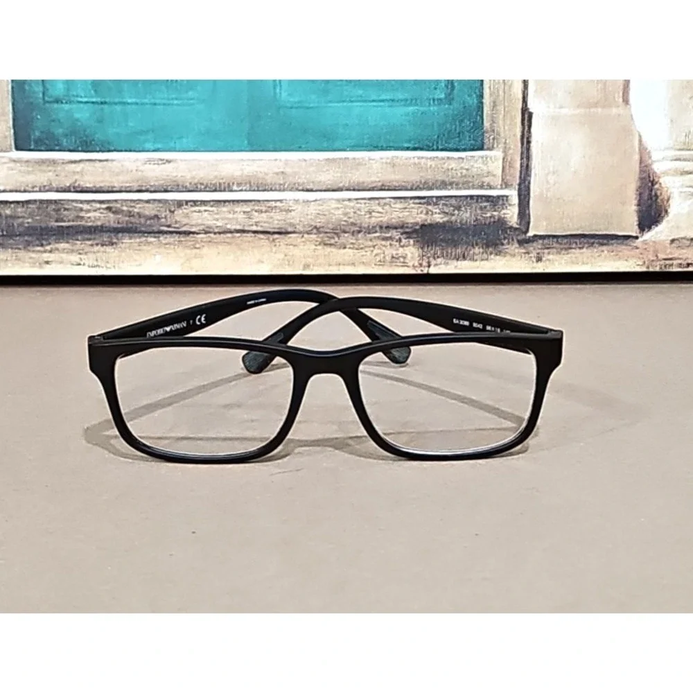 Emporio Armani EA3089 5042 Black Square Glasses Frames Only 58-18 145